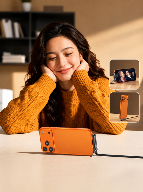 240W | USB-C Fast Charging Cable with Foldable Phone Stand